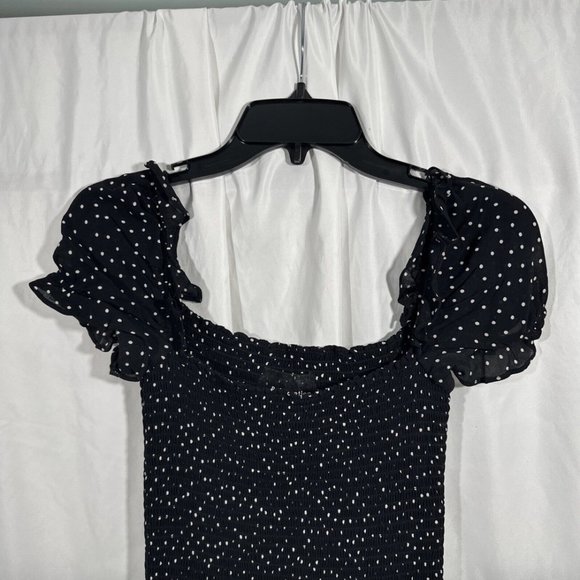 EUC Reformation [ Small ] Polka Dot Minnie‎ Mini Dress in Black White #Q393 - Picture 7 of 15